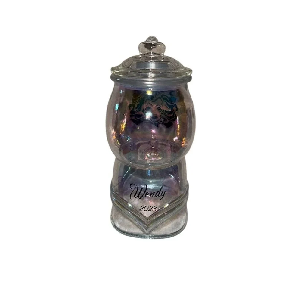 Halloween Iridescent‎ Gumball Machine Candy Jar Ctr piece Black Wendy 2023 witch